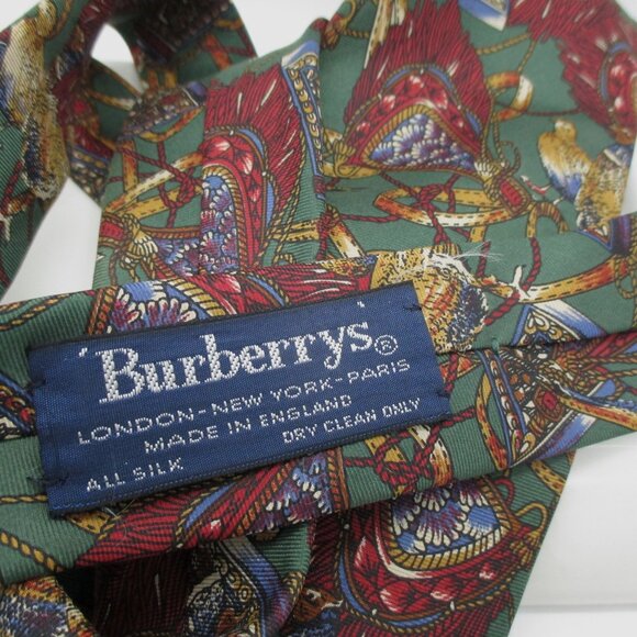 Burberrys silk tie Men's Unisex made in England Unique Designer - Picture 5 of 5